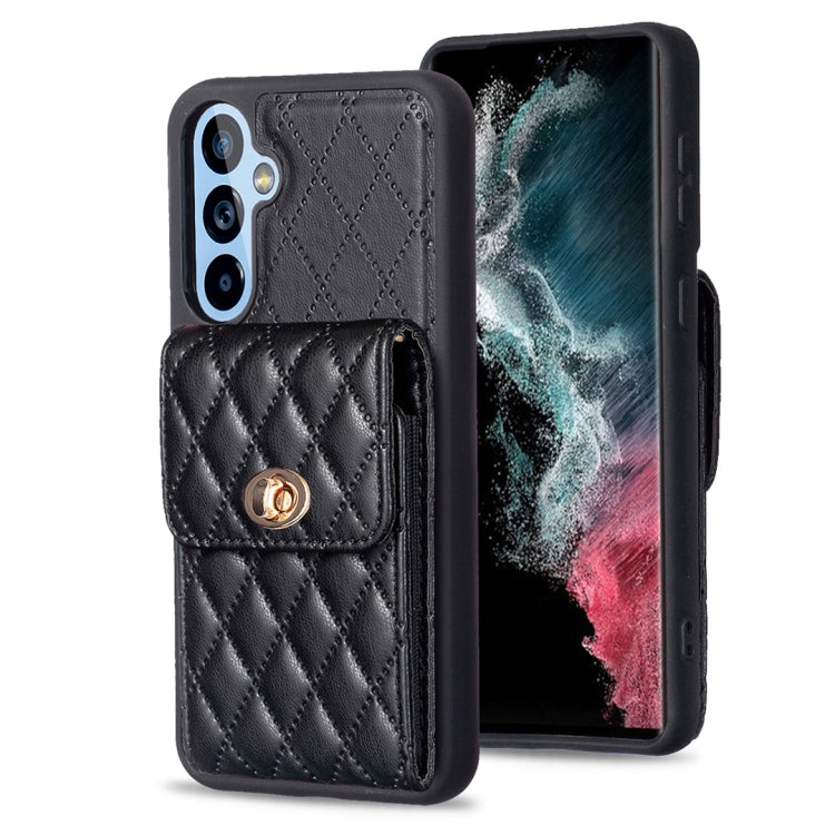 Vertical Wallet Rhombic Leather Phone Case, For Samsung Galaxy A54 5G