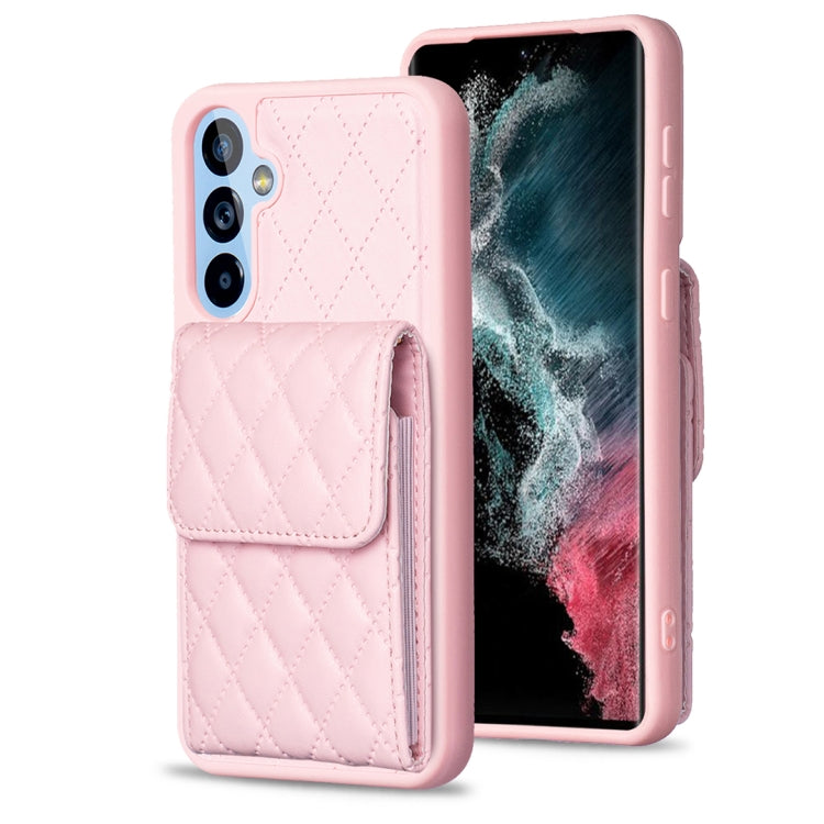 Vertical Wallet Rhombic Leather Phone Case, For Samsung Galaxy A54 5G