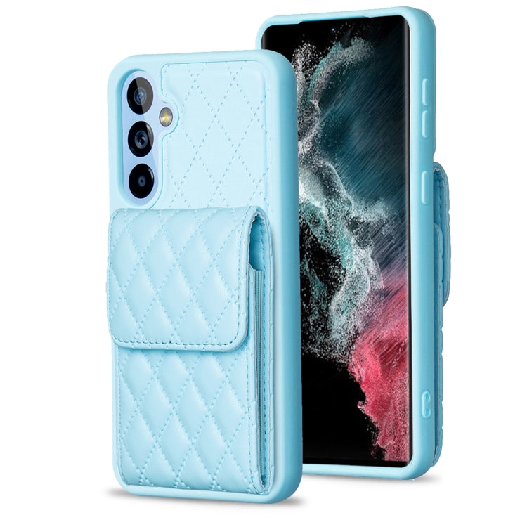 Vertical Wallet Rhombic Leather Phone Case, For Samsung Galaxy A54 5G