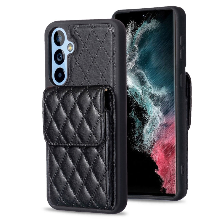Vertical Wallet Rhombic Leather Phone Case, For Samsung Galaxy A54 5G