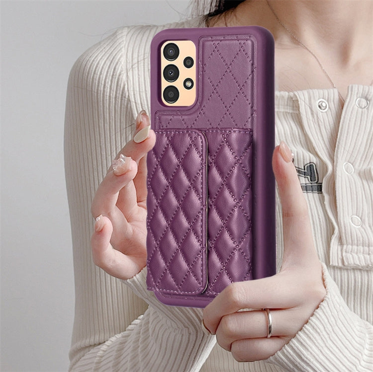 Horizontal Wallet Rhombic Leather Phone Case, For Samsung Galaxy A13 4G