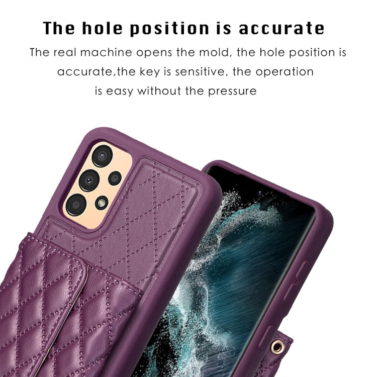 Horizontal Wallet Rhombic Leather Phone Case, For Samsung Galaxy A13 4G