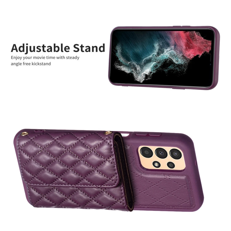 Horizontal Wallet Rhombic Leather Phone Case, For Samsung Galaxy A13 4G
