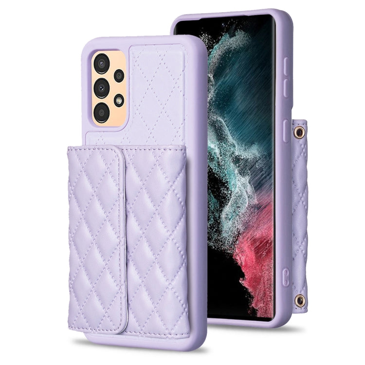 Horizontal Wallet Rhombic Leather Phone Case, For Samsung Galaxy A13 4G