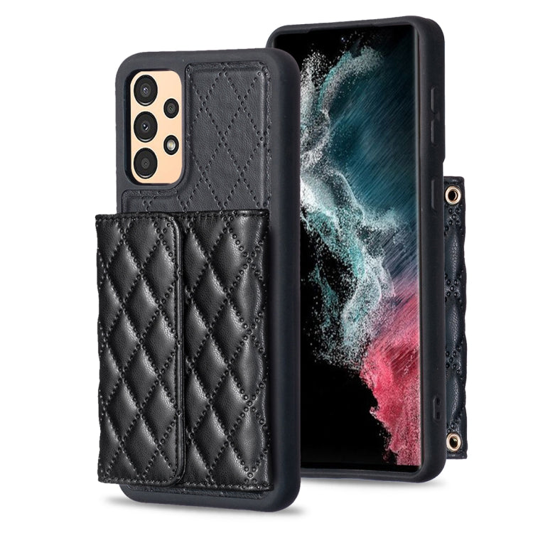 Horizontal Wallet Rhombic Leather Phone Case, For Samsung Galaxy A13 4G