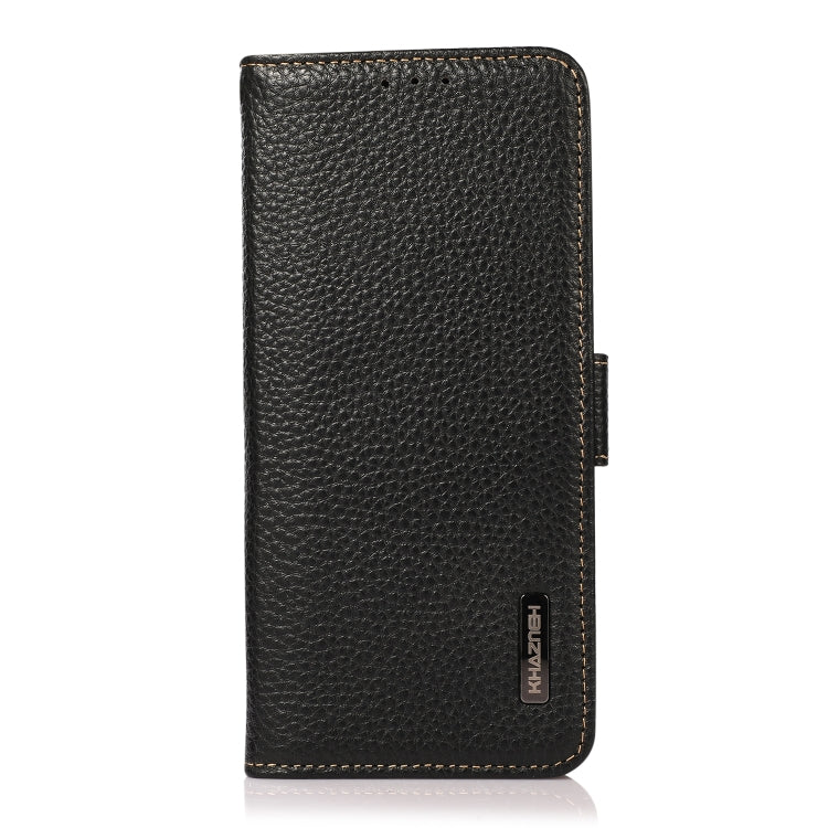 KHAZNEH Side-Magnetic Litchi Genuine Leather RFID Phone Case, For Xiaomi 13 Ultra, For Asus ROG Phone 7