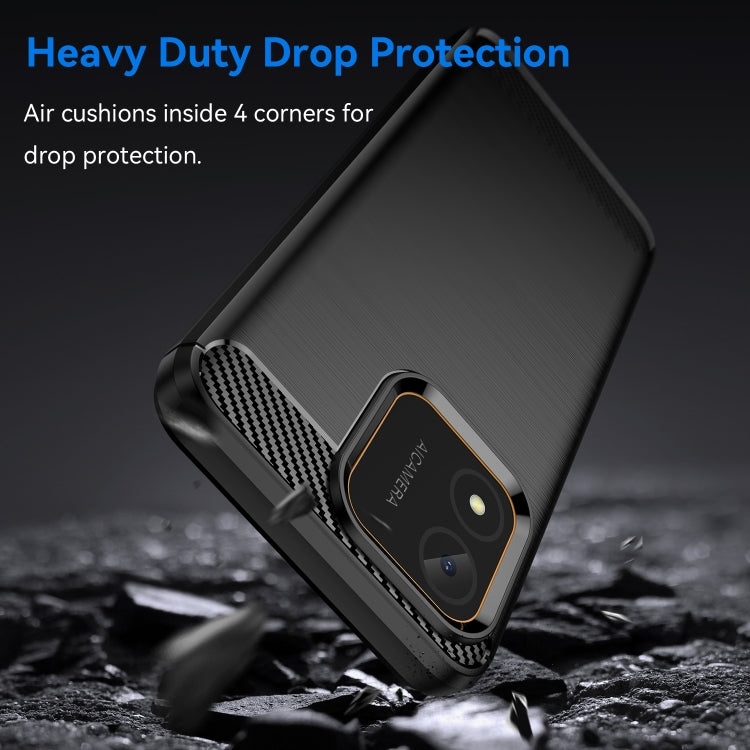 Carbon Fiber Brushed Texture TPU Phone Case, For Honor X5 4G, For Samsung Galaxy M54 5G