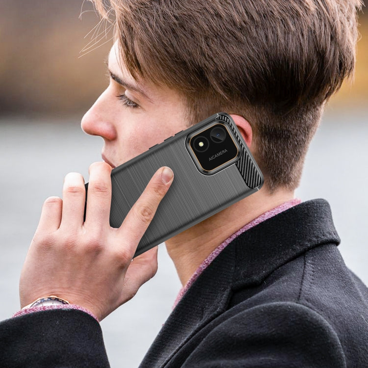 Carbon Fiber Brushed Texture TPU Phone Case, For Honor X5 4G, For Samsung Galaxy M54 5G