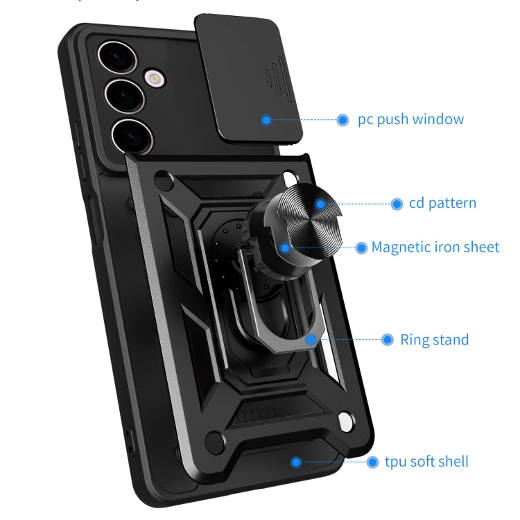 Sliding Camera Cover Design TPU+PC Phone Case, For Samsung Galaxy A24 4G
