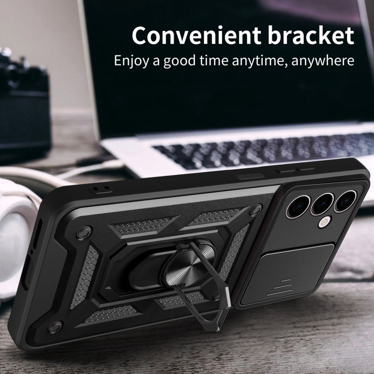 Sliding Camera Cover Design TPU+PC Phone Case, For Samsung Galaxy A24 4G