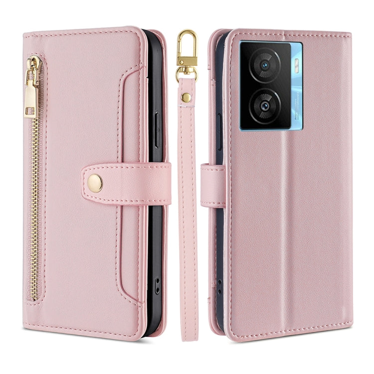 Sheep Texture Cross-body Zipper Wallet Leather Phone Case, For vivo iQOO Z7x, For OPPO A55S 5G, For Realme GT Neo5 SE, For Xiaomi Redmi Note 12 Turbo, For Kyocera Digno SX3-KYG02, For Nokia C12, For Nokia C22, For Nokia C32