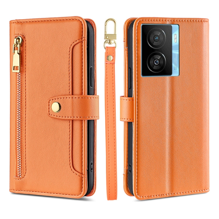 Sheep Texture Cross-body Zipper Wallet Leather Phone Case, For vivo iQOO Z7x, For OPPO A55S 5G, For Realme GT Neo5 SE, For Xiaomi Redmi Note 12 Turbo, For Kyocera Digno SX3-KYG02, For Nokia C12, For Nokia C22, For Nokia C32