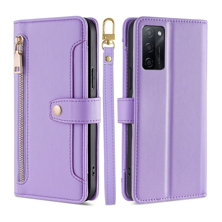 Sheep Texture Cross-body Zipper Wallet Leather Phone Case, For vivo iQOO Z7x, For OPPO A55S 5G, For Realme GT Neo5 SE, For Xiaomi Redmi Note 12 Turbo, For Kyocera Digno SX3-KYG02, For Nokia C12, For Nokia C22, For Nokia C32