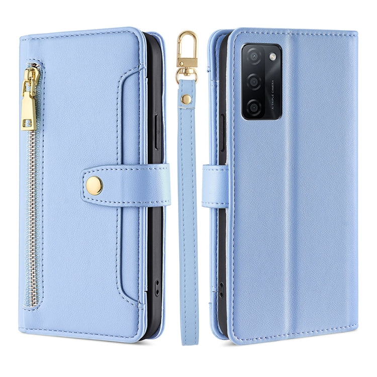 Sheep Texture Cross-body Zipper Wallet Leather Phone Case, For vivo iQOO Z7x, For OPPO A55S 5G, For Realme GT Neo5 SE, For Xiaomi Redmi Note 12 Turbo, For Kyocera Digno SX3-KYG02, For Nokia C12, For Nokia C22, For Nokia C32