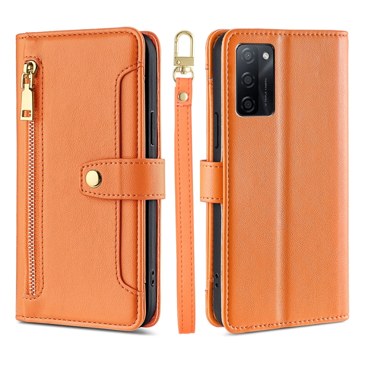 Sheep Texture Cross-body Zipper Wallet Leather Phone Case, For vivo iQOO Z7x, For OPPO A55S 5G, For Realme GT Neo5 SE, For Xiaomi Redmi Note 12 Turbo, For Kyocera Digno SX3-KYG02, For Nokia C12, For Nokia C22, For Nokia C32