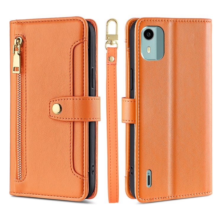 Sheep Texture Cross-body Zipper Wallet Leather Phone Case, For vivo iQOO Z7x, For OPPO A55S 5G, For Realme GT Neo5 SE, For Xiaomi Redmi Note 12 Turbo, For Kyocera Digno SX3-KYG02, For Nokia C12, For Nokia C22, For Nokia C32