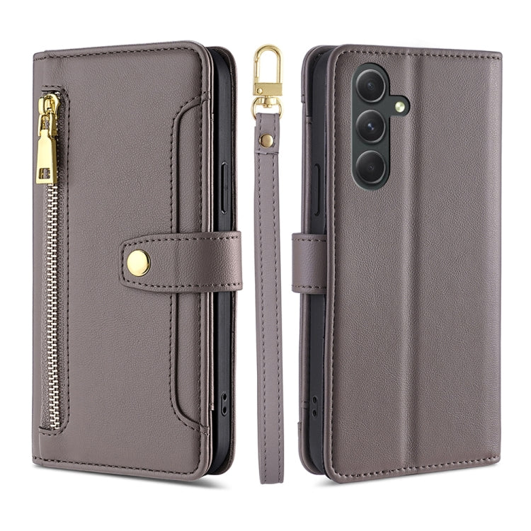Sheep Texture Cross-body Zipper Wallet Leather Phone Case, For Samsung Galaxy A04e 4G, For Samsung Galaxy A54 5G, For Samsung Galaxy M14 5G