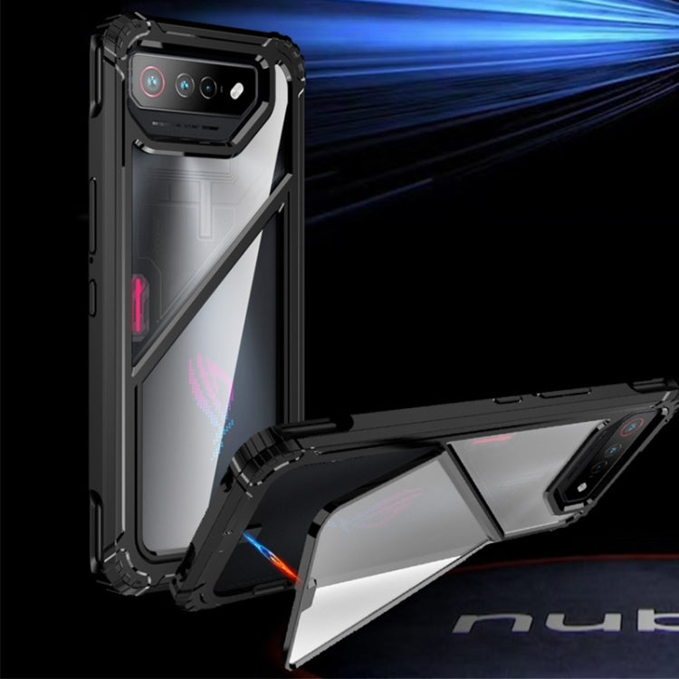 PC + TPU Shockproof Phone Case with Magnetic Holder, For Asus ROG Phone 8 Pro, For Asus ROG Phone 7 / 7 Ultimate