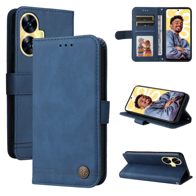 Skin Feel Life Tree Metal Button Leather Phone Case, For Realme 12 Pro+, For Realme C67 4G Global, For Realme C67 5G / 11 5G Taiwan Version, For Realme 11 4G Global, For Realme C53 / Narzo N53, For Realme 11, For Realme 11 Pro / 11 Pro+, For Realme C65...