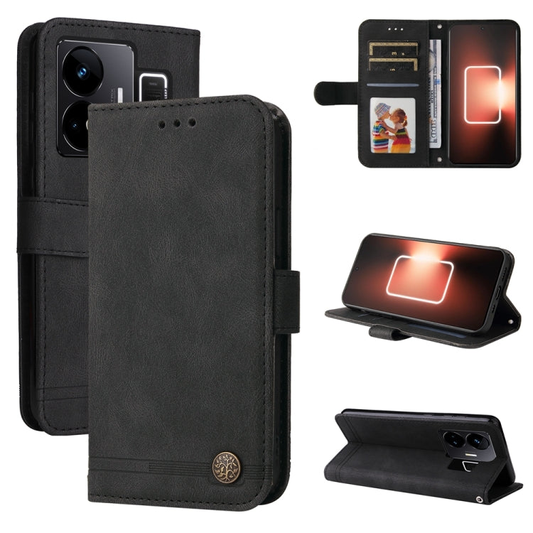 Skin Feel Life Tree Metal Button Leather Phone Case, For Realme GT Neo 5 5G / GT3