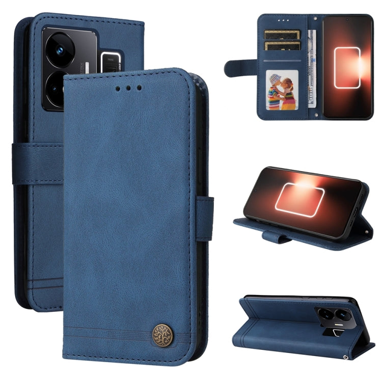 Skin Feel Life Tree Metal Button Leather Phone Case, For Realme GT Neo 5 5G / GT3