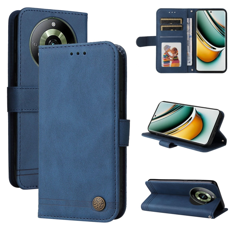 Skin Feel Life Tree Metal Button Leather Phone Case, For Realme 12 Pro+, For Realme C67 4G Global, For Realme C67 5G / 11 5G Taiwan Version, For Realme 11 4G Global, For Realme C53 / Narzo N53, For Realme 11, For Realme 11 Pro / 11 Pro+, For Realme C65...