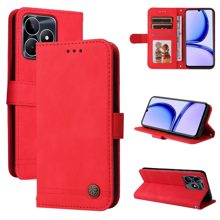 Skin Feel Life Tree Metal Button Leather Phone Case, For Realme 12 Pro+, For Realme C67 4G Global, For Realme C67 5G / 11 5G Taiwan Version, For Realme 11 4G Global, For Realme C53 / Narzo N53, For Realme 11, For Realme 11 Pro / 11 Pro+, For Realme C65...