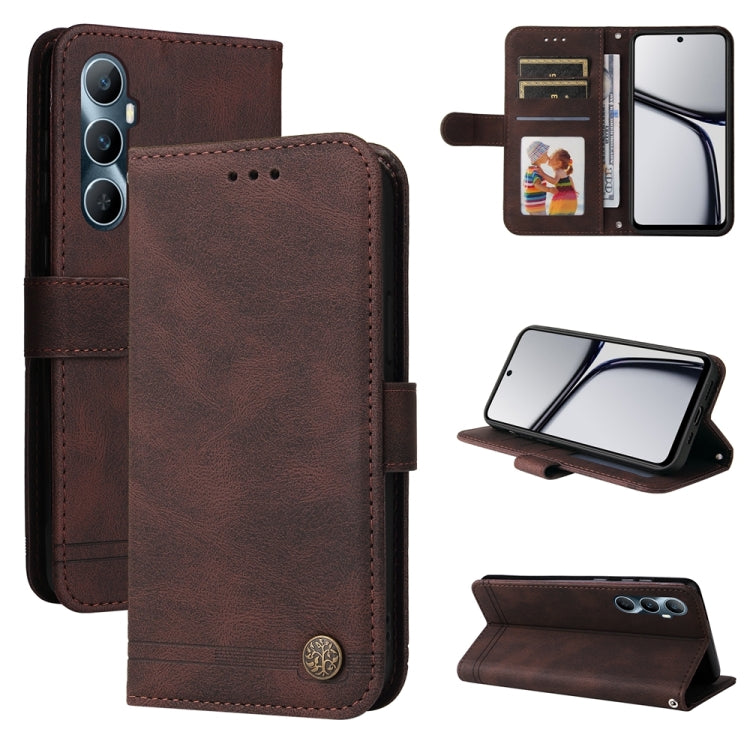 Skin Feel Life Tree Metal Button Leather Phone Case, For Realme C65 4G, For Realme C55, For Realme GT Neo 5 5G / GT3