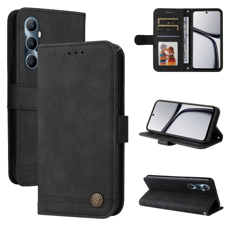 Skin Feel Life Tree Metal Button Leather Phone Case, For Realme C65 4G, For Realme C55, For Realme GT Neo 5 5G / GT3