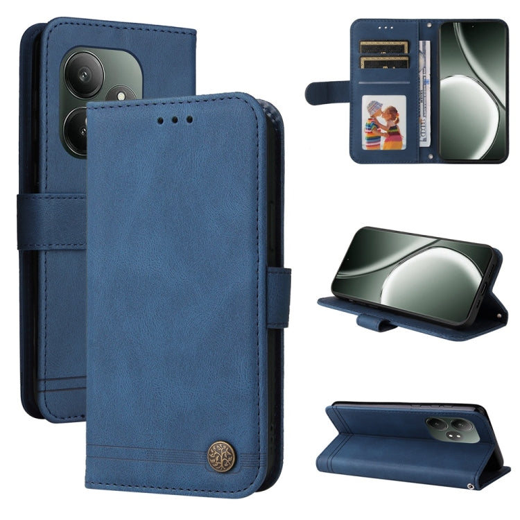 Skin Feel Life Tree Metal Button Leather Phone Case, For Realme 14 Pro+ Global, For Realme 14 Pro Global, For Realme GT 7 Pro, For Realme 13+, For Realme 13 Pro / 13 Pro+ / 12 Pro, For Realme GT 6 / GT Neo6 SE, For Realme C63 / C61  / Note 60          ...