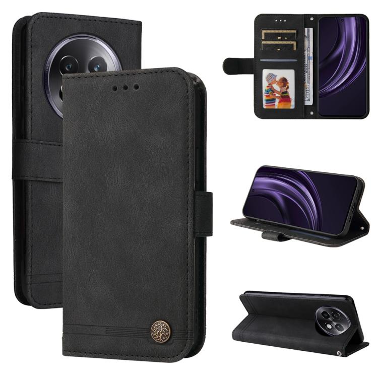 Skin Feel Life Tree Metal Button Leather Phone Case, For Realme 14 Pro+ Global, For Realme 14 Pro Global, For Realme GT 7 Pro, For Realme 13+, For Realme 13 Pro / 13 Pro+ / 12 Pro, For Realme GT 6 / GT Neo6 SE, For Realme C63 / C61  / Note 60          ...