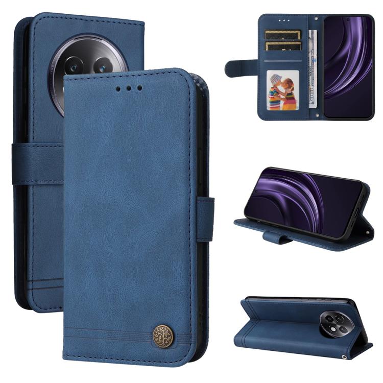 Skin Feel Life Tree Metal Button Leather Phone Case, For Realme 14 Pro+ Global, For Realme 14 Pro Global, For Realme GT 7 Pro, For Realme 13+, For Realme 13 Pro / 13 Pro+ / 12 Pro, For Realme GT 6 / GT Neo6 SE, For Realme C63 / C61  / Note 60          ...