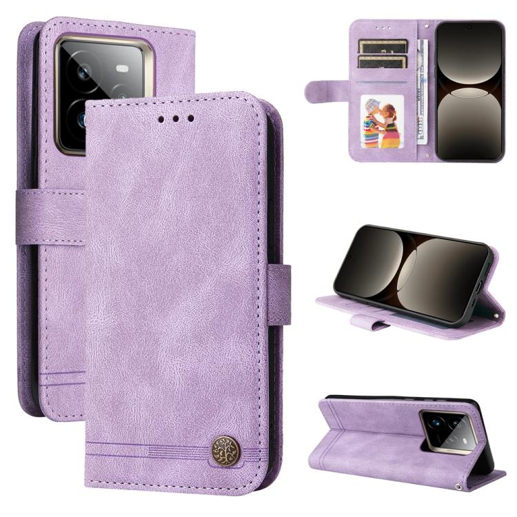 Skin Feel Life Tree Metal Button Leather Phone Case, For Realme 14 Pro+ Global, For Realme 14 Pro Global, For Realme GT 7 Pro, For Realme 13+, For Realme 13 Pro / 13 Pro+ / 12 Pro, For Realme GT 6 / GT Neo6 SE, For Realme C63 / C61  / Note 60          ...