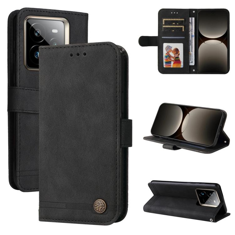 Skin Feel Life Tree Metal Button Leather Phone Case, For Realme 14 Pro+ Global, For Realme 14 Pro Global, For Realme GT 7 Pro, For Realme 13+, For Realme 13 Pro / 13 Pro+ / 12 Pro, For Realme GT 6 / GT Neo6 SE, For Realme C63 / C61  / Note 60          ...
