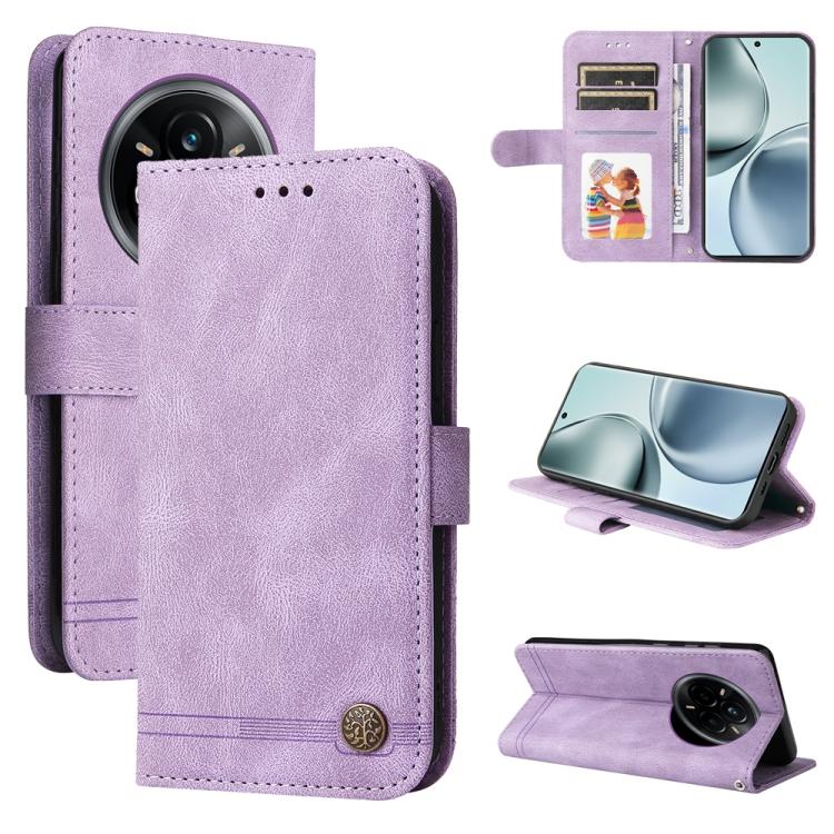 Skin Feel Life Tree Metal Button Leather Phone Case, For Realme 14 Pro+ Global, For Realme 14 Pro Global, For Realme GT 7 Pro, For Realme 13+, For Realme 13 Pro / 13 Pro+ / 12 Pro, For Realme GT 6 / GT Neo6 SE, For Realme C63 / C61  / Note 60          ...