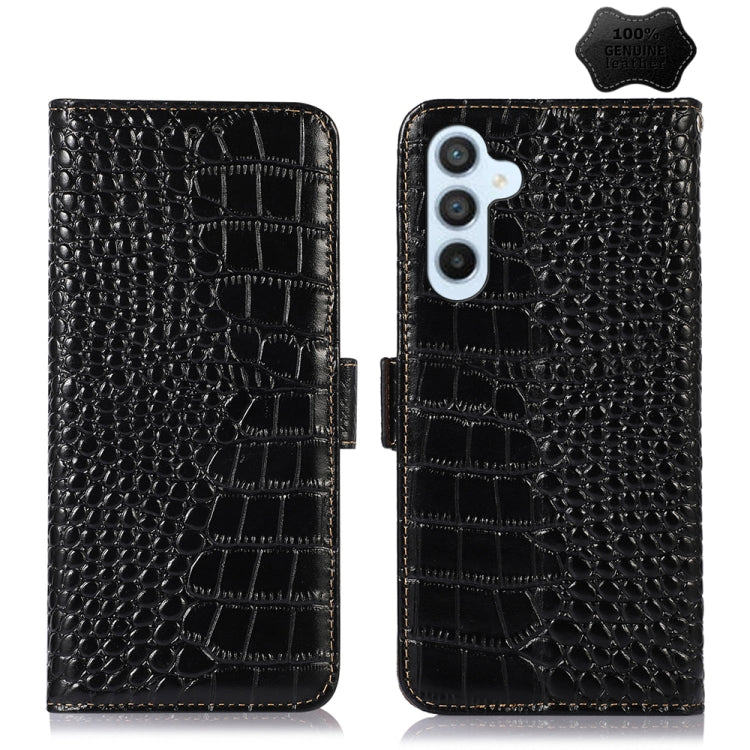 Crocodile Top Layer Cowhide Leather Phone Case, For Samsung Galaxy A55 5G, For Samsung Galaxy M54 5G, For Samsung Galaxy Xcover 7, For Samsung Galaxy A35 5G, For Samsung Galaxy M34 5G, For Samsung Galaxy S24 Ultra, For Samsung Galaxy S24+              ...