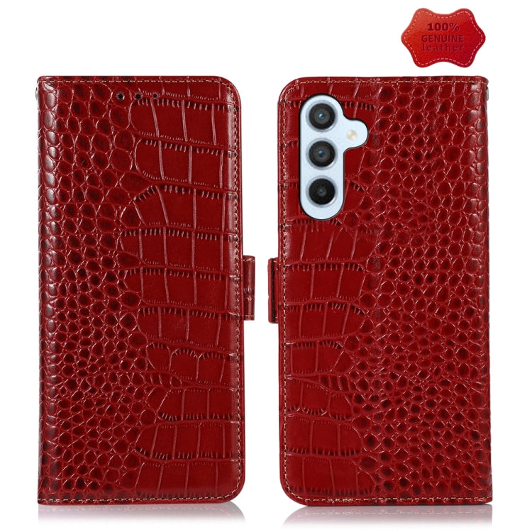 Crocodile Top Layer Cowhide Leather Phone Case, For Samsung Galaxy A55 5G, For Samsung Galaxy M54 5G, For Samsung Galaxy Xcover 7, For Samsung Galaxy A35 5G, For Samsung Galaxy M34 5G, For Samsung Galaxy S24 Ultra, For Samsung Galaxy S24+              ...