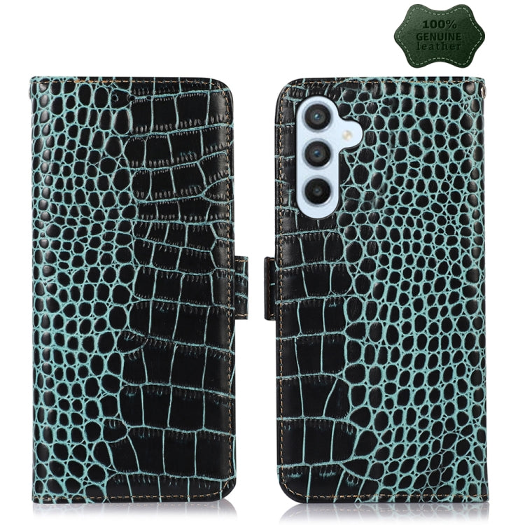 Crocodile Top Layer Cowhide Leather Phone Case, For Samsung Galaxy A55 5G, For Samsung Galaxy M54 5G, For Samsung Galaxy Xcover 7, For Samsung Galaxy A35 5G, For Samsung Galaxy M34 5G, For Samsung Galaxy S24 Ultra, For Samsung Galaxy S24+              ...