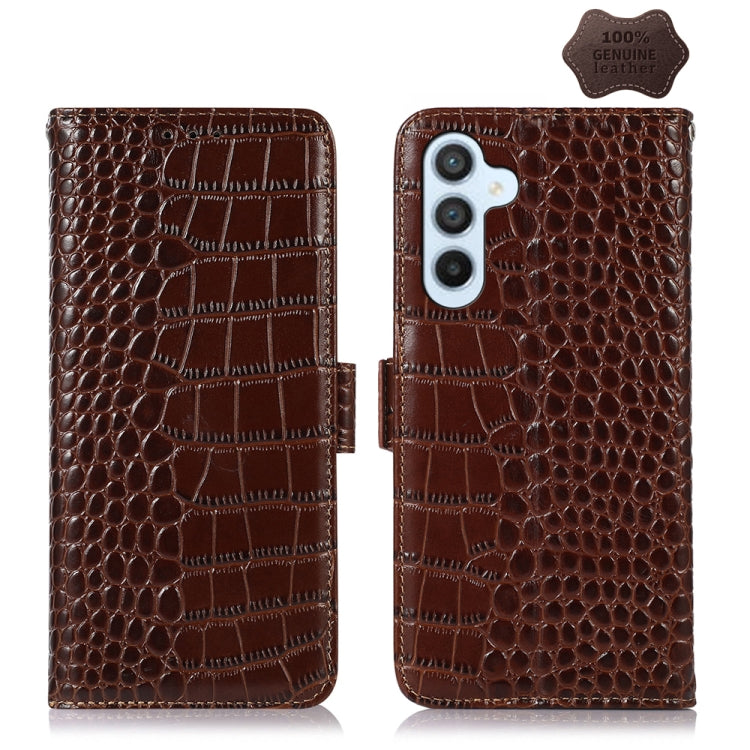 Crocodile Top Layer Cowhide Leather Phone Case, For Samsung Galaxy A55 5G, For Samsung Galaxy M54 5G, For Samsung Galaxy Xcover 7, For Samsung Galaxy A35 5G, For Samsung Galaxy M34 5G, For Samsung Galaxy S24 Ultra, For Samsung Galaxy S24+              ...