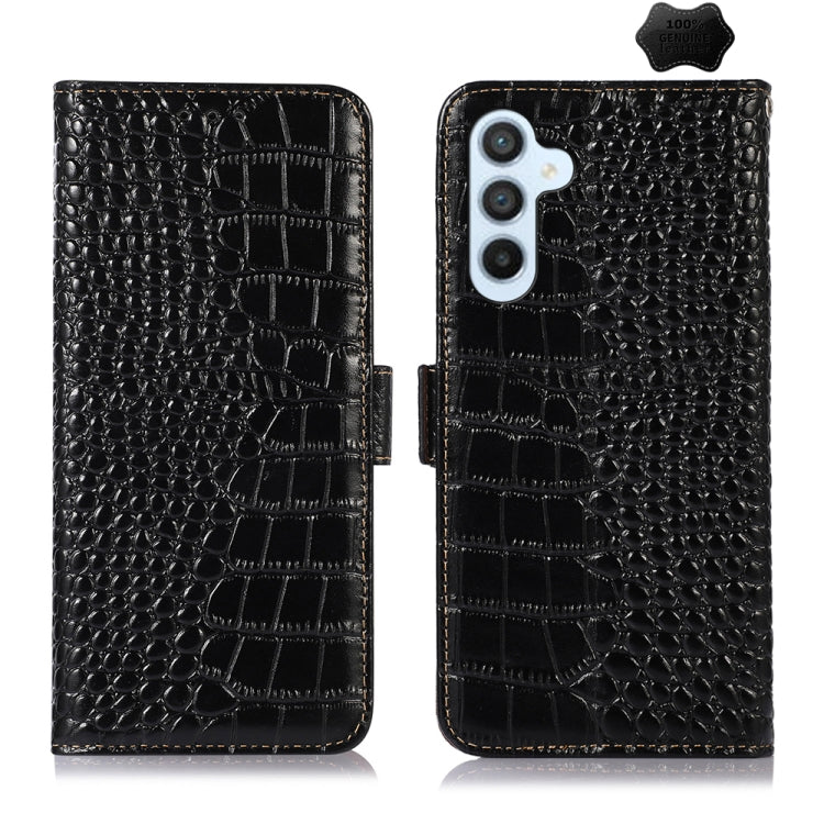 Crocodile Top Layer Cowhide Leather Phone Case, For Samsung Galaxy A55 5G, For Samsung Galaxy M54 5G, For Samsung Galaxy Xcover 7, For Samsung Galaxy A35 5G, For Samsung Galaxy M34 5G, For Samsung Galaxy S24 Ultra, For Samsung Galaxy S24+              ...