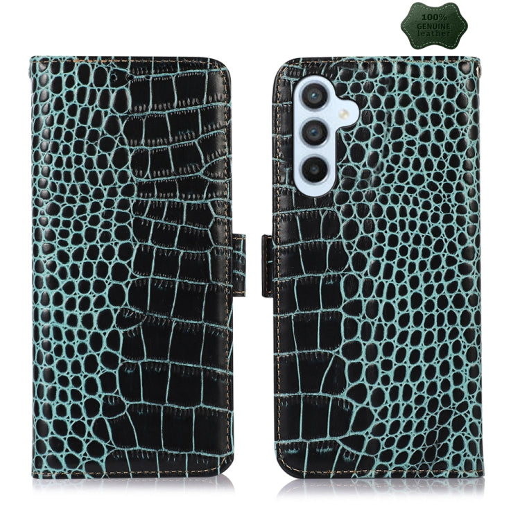 Crocodile Top Layer Cowhide Leather Phone Case, For Samsung Galaxy A55 5G, For Samsung Galaxy M54 5G, For Samsung Galaxy Xcover 7, For Samsung Galaxy A35 5G, For Samsung Galaxy M34 5G, For Samsung Galaxy S24 Ultra, For Samsung Galaxy S24+              ...