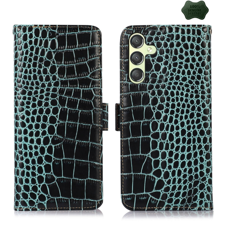 Crocodile Top Layer Cowhide Leather Phone Case, For Samsung Galaxy Xcover 7, For Samsung Galaxy M54 5G, For Samsung Galaxy A35 5G, For Samsung Galaxy M34 5G, For Samsung Galaxy S24 Ultra, For Samsung Galaxy A55 5G, For Samsung Galaxy S24+              ...