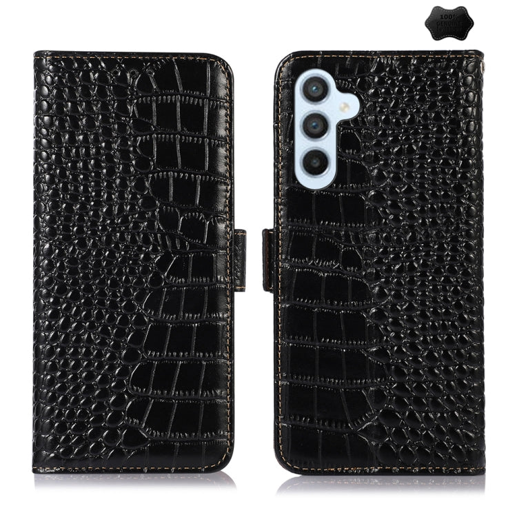 Crocodile Top Layer Cowhide Leather Phone Case, For Samsung Galaxy A55 5G, For Samsung Galaxy M54 5G, For Samsung Galaxy Xcover 7, For Samsung Galaxy A35 5G, For Samsung Galaxy M34 5G, For Samsung Galaxy S24 Ultra, For Samsung Galaxy S24+              ...