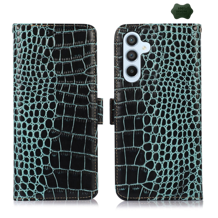Crocodile Top Layer Cowhide Leather Phone Case, For Samsung Galaxy A55 5G, For Samsung Galaxy M54 5G, For Samsung Galaxy Xcover 7, For Samsung Galaxy A35 5G, For Samsung Galaxy M34 5G, For Samsung Galaxy S24 Ultra, For Samsung Galaxy S24+              ...