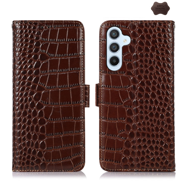 Crocodile Top Layer Cowhide Leather Phone Case, For Samsung Galaxy A55 5G, For Samsung Galaxy M54 5G, For Samsung Galaxy Xcover 7, For Samsung Galaxy A35 5G, For Samsung Galaxy M34 5G, For Samsung Galaxy S24 Ultra, For Samsung Galaxy S24+              ...