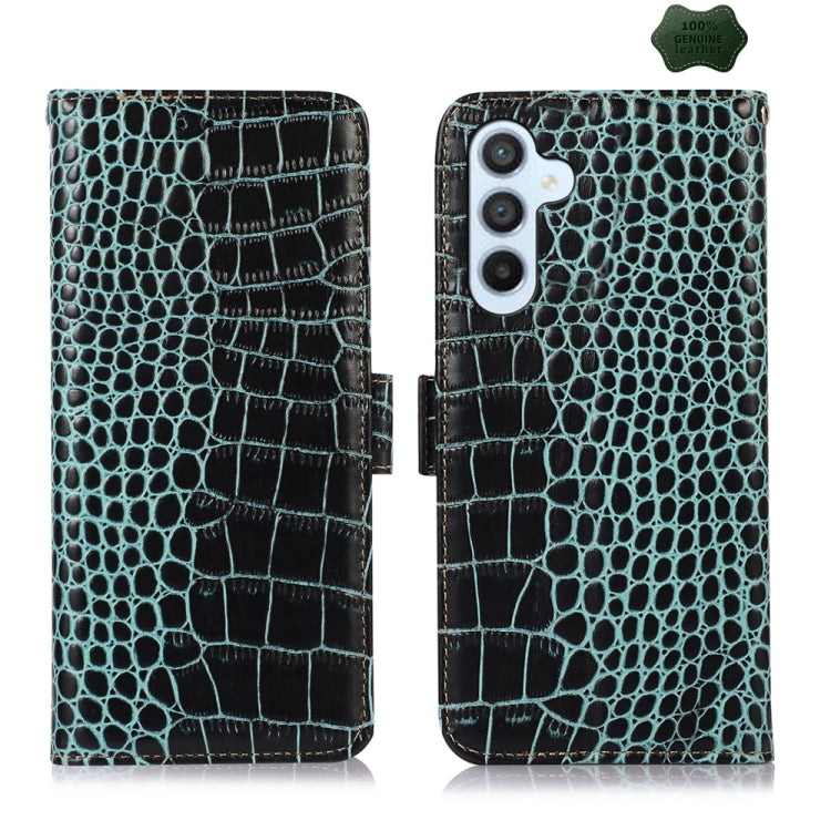 Crocodile Top Layer Cowhide Leather Phone Case, For Samsung Galaxy Xcover 7, For Samsung Galaxy M54 5G, For Samsung Galaxy A35 5G, For Samsung Galaxy M34 5G, For Samsung Galaxy S24 Ultra, For Samsung Galaxy A55 5G, For Samsung Galaxy S24+              ...
