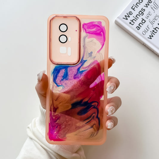 Oil Painting Electroplating TPU Phone Case, For Xiaomi Redmi K60, For Xiaomi Redmi K50, For Xiaomi Redmi K50 Ultra, For Xiaomi Redmi K40, For Xiaomi Redmi K40 Pro, For Xiaomi Redmi K40 Gaming