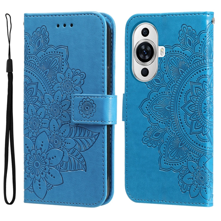Seven-petal Flowers Embossing Leather Phone Case, For Huawei nova 11 Pro, For Huawei nova 11