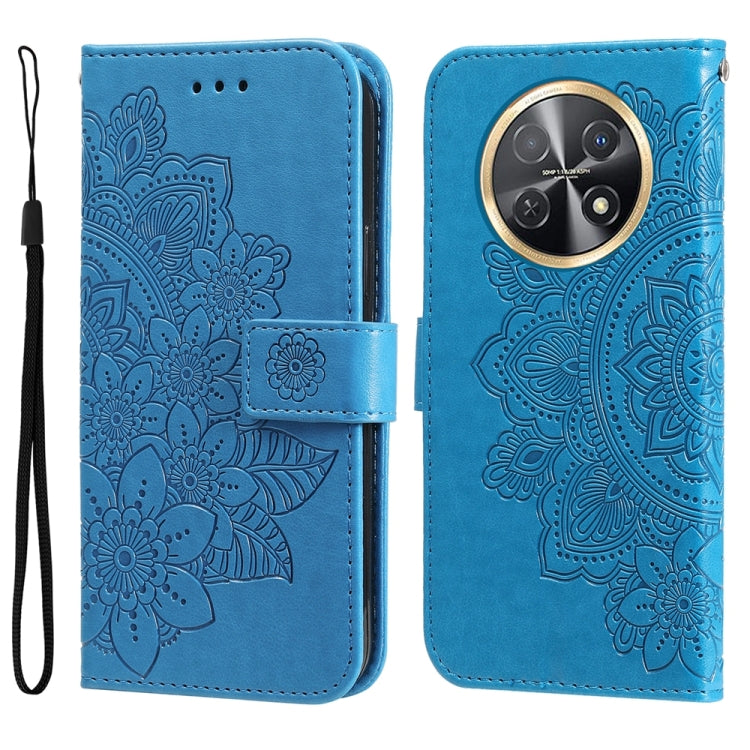 Seven-petal Flowers Embossing Leather Phone Case, For Huawei nova 13 Pro, For Huawei nova 13 / nova 12, For Huawei Enjoy 70 Pro, For Huawei Enjoy 70, For Huawei nova 11 SE, For Huawei nova 12 Pro, For Huawei Mate 60, For Huawei Mate 60 Pro             ...