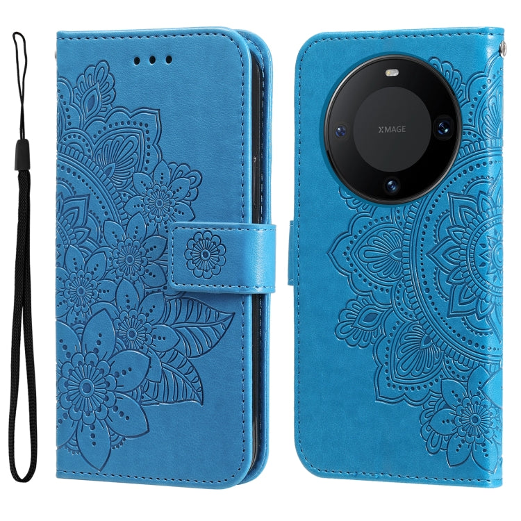 Seven-petal Flowers Embossing Leather Phone Case, For Huawei nova 13 Pro, For Huawei nova 13 / nova 12, For Huawei Enjoy 70 Pro, For Huawei Enjoy 70, For Huawei nova 11 SE, For Huawei nova 12 Pro, For Huawei Mate 60, For Huawei Mate 60 Pro             ...